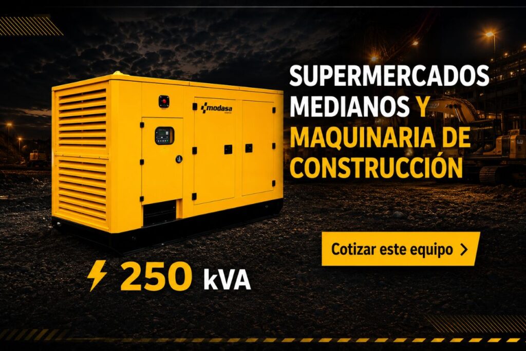 Alquiler de Planta de 250 Kw